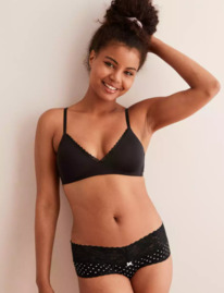 Aerie Real Happy Wireless Lightly Lined Bra True Black