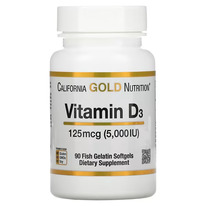 California Gold Nutrition, ������� D3, 125 ��� (5000 ��), 90 ��