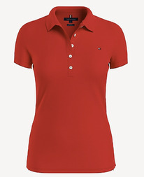 TH SLIM FIT SOLID POLO Haute Red