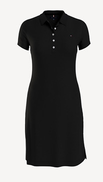 TH SOLID POLO DRESS Dark Sable