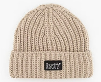 Levi  LEVIS� LOGO CHUNKY BEANIE Natural Tan - Brown