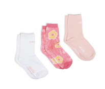 LS FLOWER TIE-DYE SHORT CUT SOCKS (3 PACK) Multi-Color