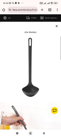 IKEA FULLNDAD Suppenkelle, grau, 31 cm