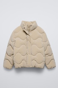 zara GUMMIERTE STEPPJACKE