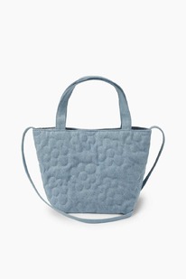 CA Kleiner Jeans-Shopper - geblümt