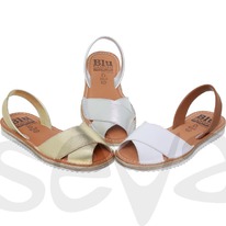 sevashoes Avarca menorquina Damen Ledersandalen 15394BLU