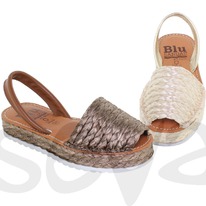 sevashoes Avarca menorquina Damen Ledersandalen 14435BLU