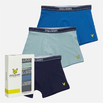 Mandmdirect Lyle And Scott Boys Three Pack Boxers Tourmaline/Star Sapphire/Peaco