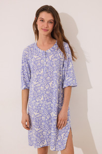 Womensecret Camisola viscosa lila estampado