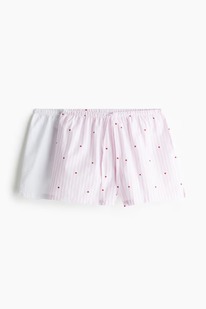 �� 2-pack cotton poplin pyjama shorts White/Hearts