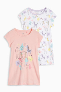 CA Multipack 2er - Einhorn, Zebra und Giraffe - Nachthemd