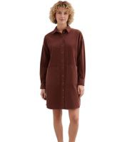 outlet46 Damen Cord-Hemdblusenkleid mit aufgesetzten Taschen Baumwoll-Kleid Mini