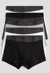 HM 5-PACK TRUNKS White/Black