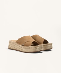 oysho Wildleder-Keilsandalen 100% ������� ����
