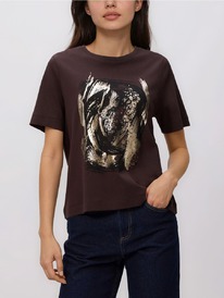 reserved T-Shirt aus Baumwolle mit Aufdruck